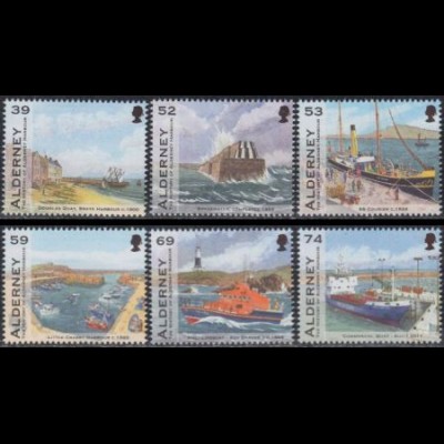 Alderney Mi.Nr. 459-64 Hafen von Alderney (6 Werte)