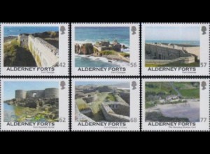 Alderney Mi.Nr. 532-37 Befestigungsanlagen (6 Werte)