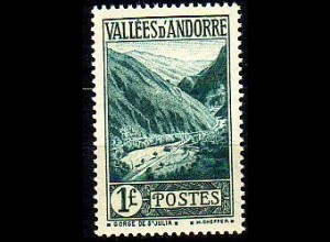Andorra frz. Mi.Nr. 39 Freim. Schlucht von St. Julià (1 Fr)