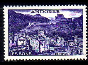 Andorra frz. Mi.Nr. 157 Freim. Lens Bons (75)