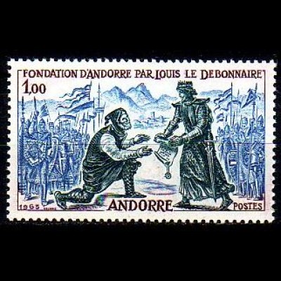 Andorra frz. Mi.Nr. 181 Gründungspergament von Andorra, Ludwig der Fromme (1)