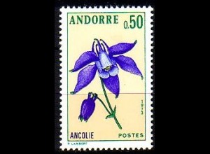 Andorra frz. Mi.Nr. 251 Blumen, Akelei (0,50)
