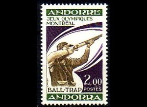 Andorra frz. Mi.Nr. 277 Olympia Montreal, Trapschießen (2)