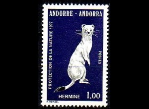Andorra frz. Mi.Nr. 281 Naturschutz, Hermelin (1)