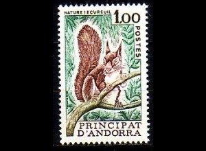 Andorra frz. Mi.Nr. 288 Naturschutz, Eichhörnchen (1)