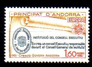 Andorra frz. Mi.Nr. 321 Europa 82, 1. Verfassung, Papierrolle, Siegel (1,60)