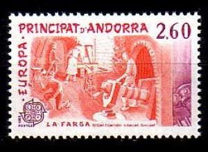 Andorra frz. Mi.Nr. 335 Europa 83, Schmiede (2,60)