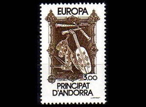 Andorra frz. Mi.Nr. 361 Europa 85, Alte Instrumente (3)