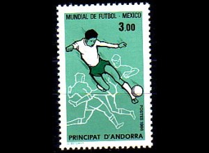 Andorra frz. Mi.Nr. 371 Fußball WM 86, Fußballspieler (3)