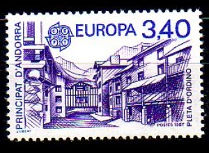 Andorra frz. Mi.Nr. 380 Europa 87, Architektur, Wintersportzentrum (3,40)