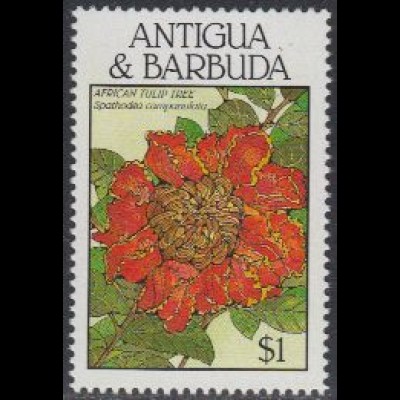 Antigua u.Barbuda Mi.Nr. 1155 Blüten, Tulpenbaum Spathodea campanulata (1)