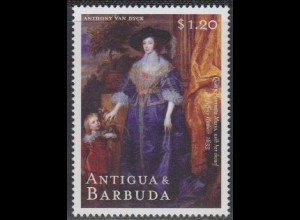 Antigua u.Barbuda Mi.Nr. 3094 400.Geb. van Dyck, Gemälde Henrietta Maria (1,20)