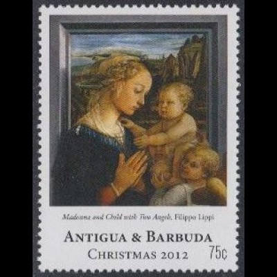 Antigua u.Barbuda Mi.Nr. 5043 Weihnachten, Gem.Madonna mit Kind, Lippi (75)