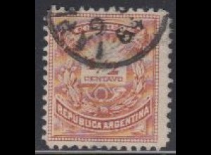 Argentinien Mi.Nr. 39C Freim. Brief und Posthorn (1/2)
