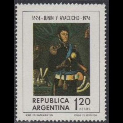 Argentinien Mi.Nr. 1196 Gemälde José de San Martín (1,20)