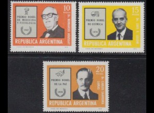 Argentinien Mi.Nr. 1281-83 Nobelpreisträger (3 Werte)