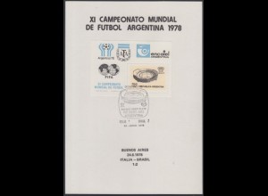 Argentinien Mi.Nr. Block 20 Fußball-WM 1978, River-Plate-Stadion(s.Beschreibung)