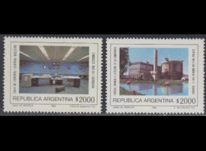 Argentinien Mi.Nr. 1582-83 Kernenergie, Kontrollraum und Zentrale (2 Werte)