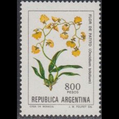 Argentinien Mi.Nr. 1606y Freim. Blumen, Oncidium bifolium (800)