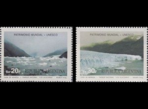 Argentinien Mi.Nr. 1717-18 Welterbe, Nationalpark Los Glaciares (2 Werte)