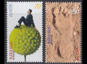 Armenien Mi.Nr. 510-11 Europa 04, Ferien, Tourist, Fußabdruck (2 Werte)