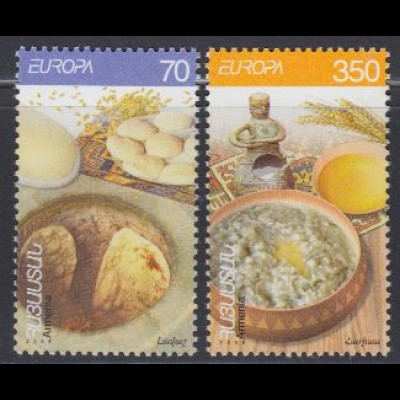 Armenien Mi.Nr. 519-20 Europa 05, Gastronomie (2 Werte)