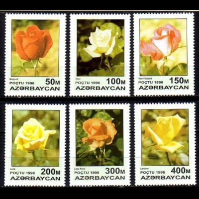 Aserbaidschan Mi.Nr. 320-25 Rosenzüchtungen (6 Werte)