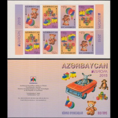 Aserbaidschan MiNr. MH mit 1093/94D Europa 15, Hist.Spielzeug (s.Beschreibung)