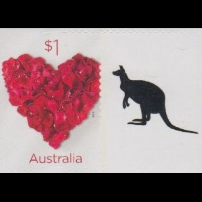 Australien MiNr. 4465BD Grußmarke, Herz aus Blüten, skl (1)