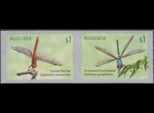 Australien MiNr. 4669-70 I Libellen, skl (Zweierstreifen)