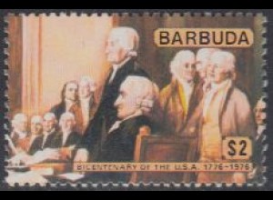 Barbuda Mi.Nr. 260 200J. Unabh.d.USA, Unterz. der Unabhängigkeitserklärung (2$)