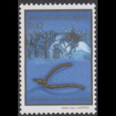 Belgien Mi.Nr. 3137 Goldsporenschlacht bei Kortrijk, vergoldeter Sporn (0,42)