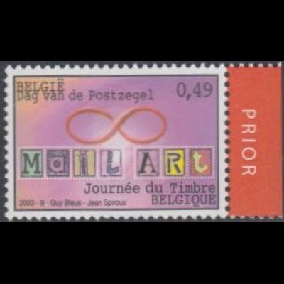 Belgien Mi.Nr. 3221 Tag der Briefmarke, Mail Art Network (0,49)