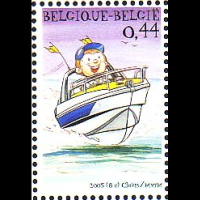 Belgien Mi.Nr. 3420 Briefmarkenausst. BELGICA '06, Motorboot (0,44)