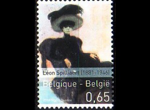 Belgien Mi.Nr. 3567 Gemälde Die Dame mit dem Hut von Léon Spilliaert (0,65)