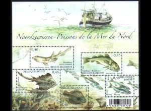 Belgien Mi.Nr. Block 109 Natur, Fische der Nordsee