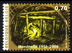 Belgien Mi.Nr. 3595 Bergwerkskatastrophe Bois du Cazier, Grubenarbeiter (0,70)