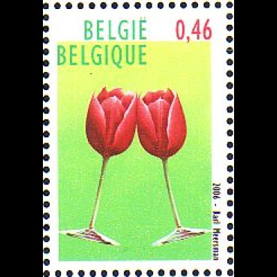 Belgien Mi.Nr. 3604 BELGICA '06, Tulpen als Sektgläser (0,46)