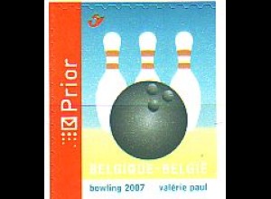 Belgien Mi.Nr. 3654IBE Bowling, selbstkl. rechts + unten geschn. (-)