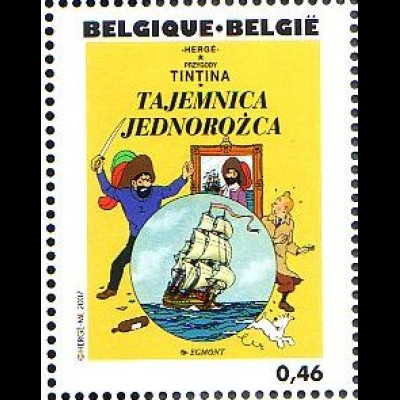Belgien Mi.Nr. 3694 Hergé, Das Geheimnis der "Einhorn", polnisch (0,46)