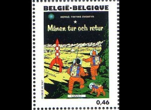 Belgien Mi.Nr. 3701 Hergé, Schritte auf dem Mond, schwedisch (0,46)