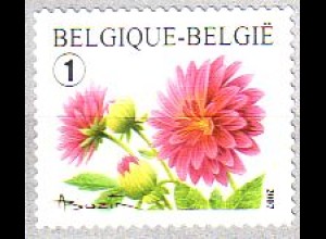 Belgien Mi.Nr. 3732BA Freim. Dahlie, selbstkl., vierseitig wellenf. gestanzt (1)
