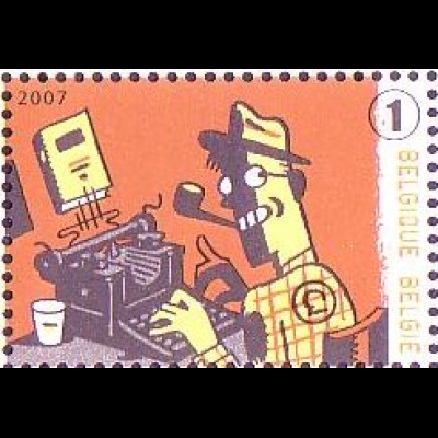 Belgien Mi.Nr. 3758 Fest der Briefmarke, Schriftsteller schreibt Buch (1)