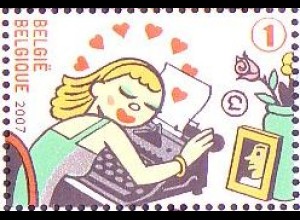 Belgien Mi.Nr. 3759 Fest der Briefmarke, Verliebte schreibt Brief (1)