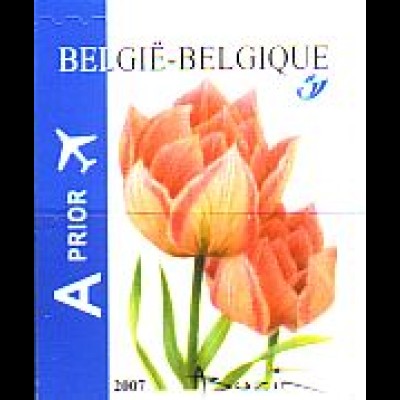 Belgien Mi.Nr. 3768BEu Freim. Tulpe, selbstkl., links + unten geschn. (-)