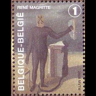 Belgien Mi.Nr. 3789 Gemälde Der Mann des Meeres von René Magritte, (1)