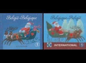 Belgien Mi.Nr. 4133-34Dr Weihnachten, Weihnachtsmann, skl (2 Werte)