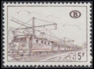 Belgien Eisenbahnpaketmarken Nr. 329x Elektrolokomotive Type 122 (5)