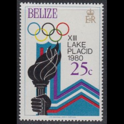 Belize Mi.Nr. 443A Olympische Winterspiele Lake Placid 1980, Fackel (25)