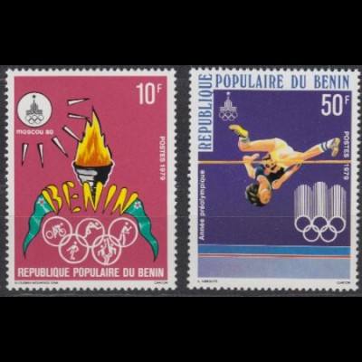 Benin Mi.Nr. 189-90 Olympische Sommerspiele Moskau 1980 (2 Werte)